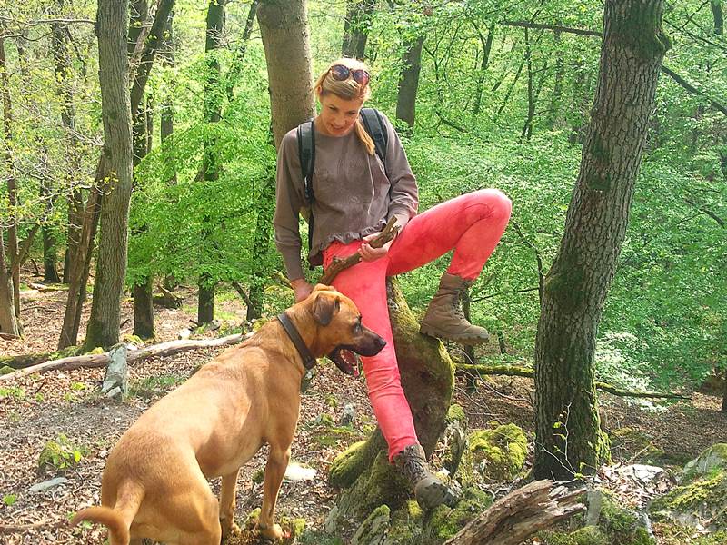 Pelle bei der Wanderpause